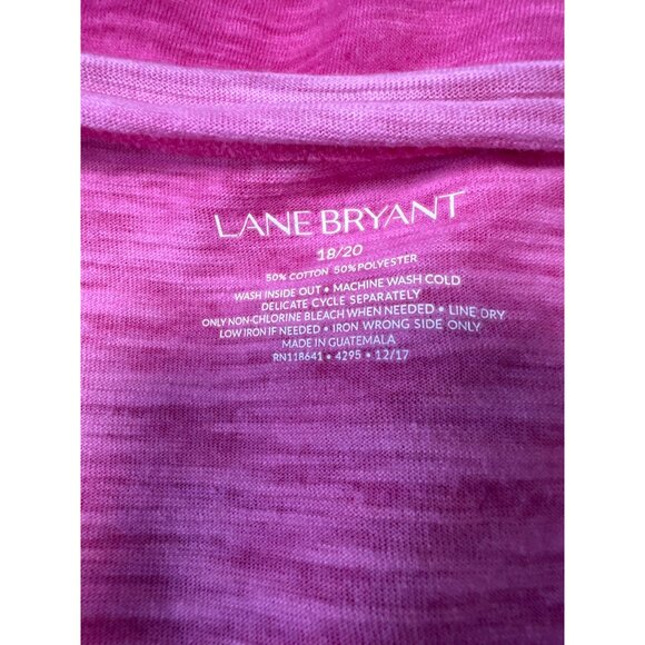 Lane Bryant Womens Pink Short Sleeve High-Low Hem Top Size 18/20 - Picture 5 of 6